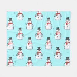 Cobertor De Velo Snowman Seamless Pattern 