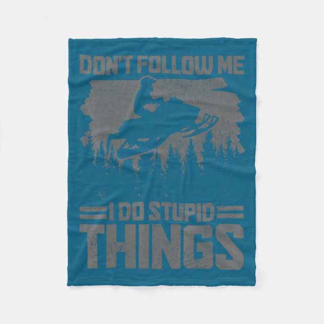 Cobertor De Velo Snowmobile Dont Follow Me Funny Snowmobiling Moto  (Frente)