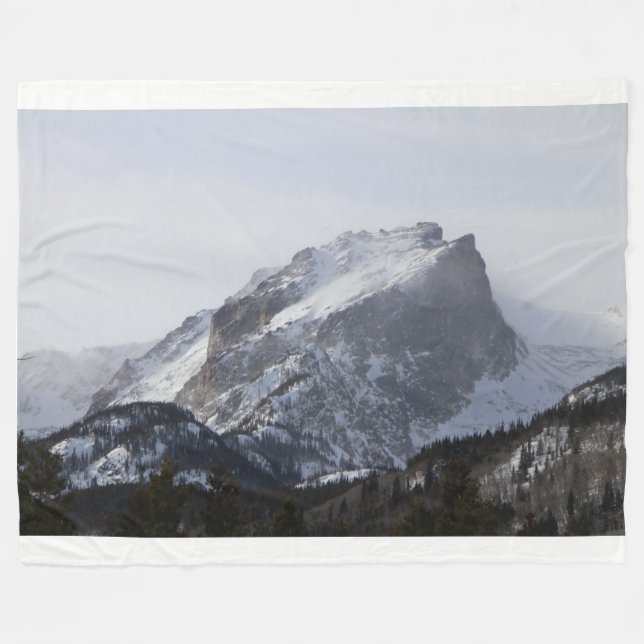 Cobertor De Velo Snowy Mountain Fleece Blanket (Frente (Horizontal))