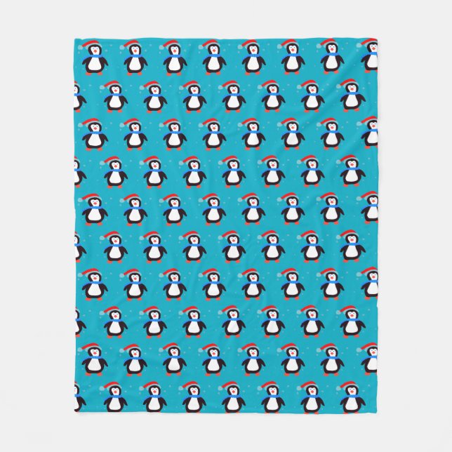 Cobertor De Velo Snowy Winter Penguin (Frente)