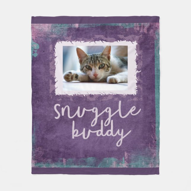 Cobertor De Velo Snuggle o roxo do amigo/a cobertura da foto velo (Frente)