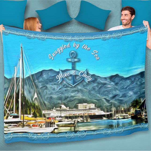 Cobertor De Velo Snuggled by the Sea Marina Vallarta 0946  (Criador carregado)