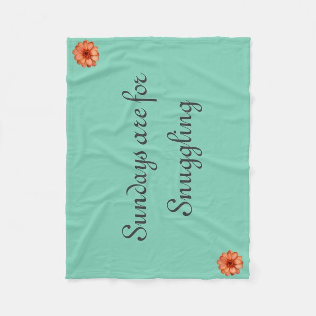 Cobertor De Velo Snuggles de domingo (Frente)