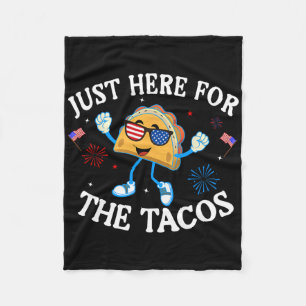 Cobertor De Velo Só Aqui Para Os Tacos Sungles Engraçado 4 De Julho