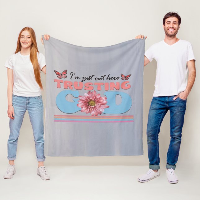 Cobertor De Velo Só estou aqui confiando em Deus. (In Situ)