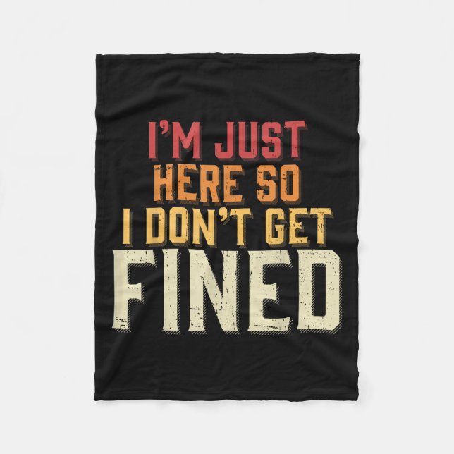 Cobertor De Velo Só estou aqui para não ser multado (Frente)