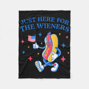 Cobertor De Velo Só estou aqui para os Wieners 4 de julho Cachorro