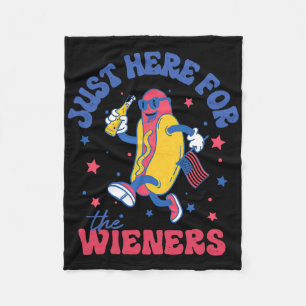 Cobertor De Velo Só estou aqui por Wiener Shirt 4 de julho Hotdog