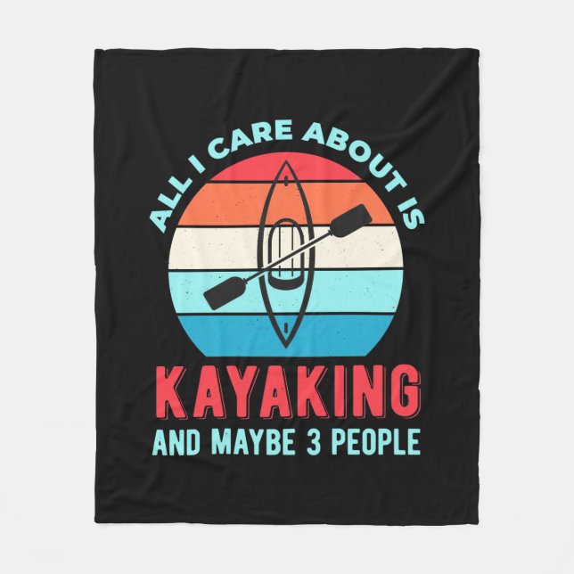 Cobertor De Velo Só Me Preocupo Com Kayaking (Frente)