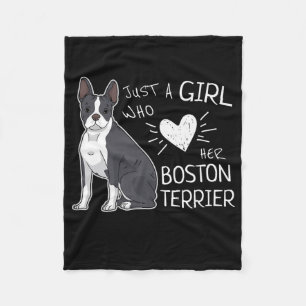 Cobertor De Velo Só Uma Garota Que Ama O Prêmio De Boston Terrier
