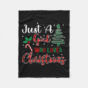 Cobertor De Velo Só Uma Menina Que Ama O Natal Engraçado Mulheres D