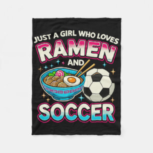 Cobertor De Velo Só Uma Rapariga Que Ama Ramen E Futebol