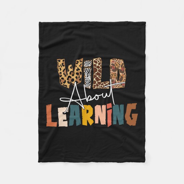 Cobertor De Velo Sobre Aprender Professor De Volta Ao Ensino Escola (Frente)