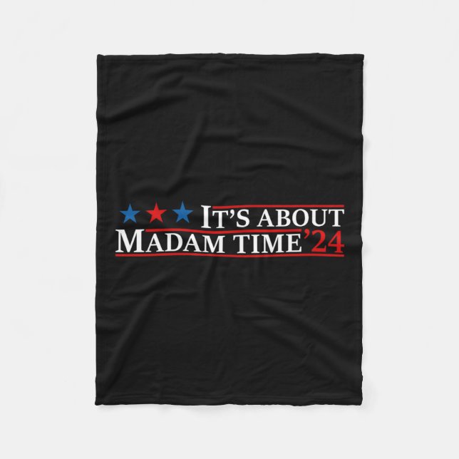 Cobertor De Velo Sobre Madam Time Harris 2024 Kamala Chilless Cat (Frente)