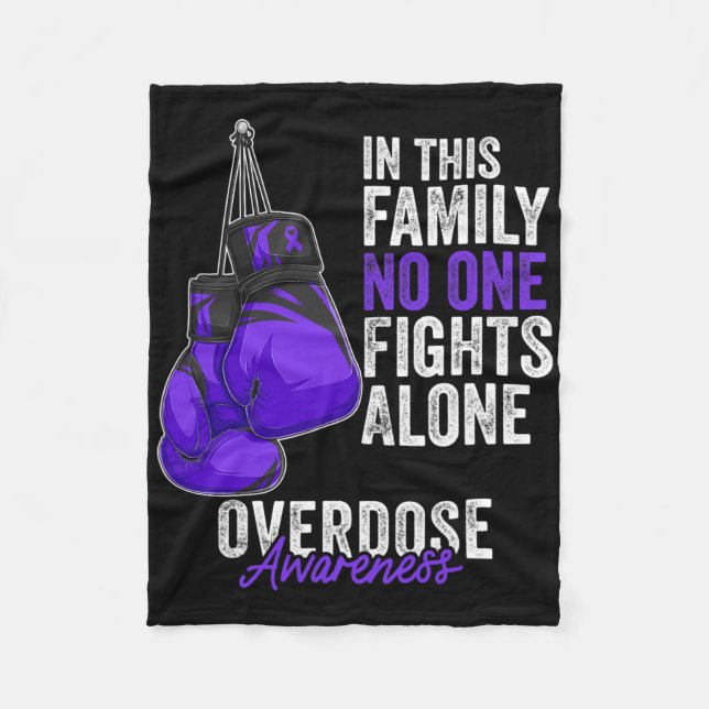 Cobertor De Velo Sobredosagem Mês Boxe Luvas Roxo (Frente)