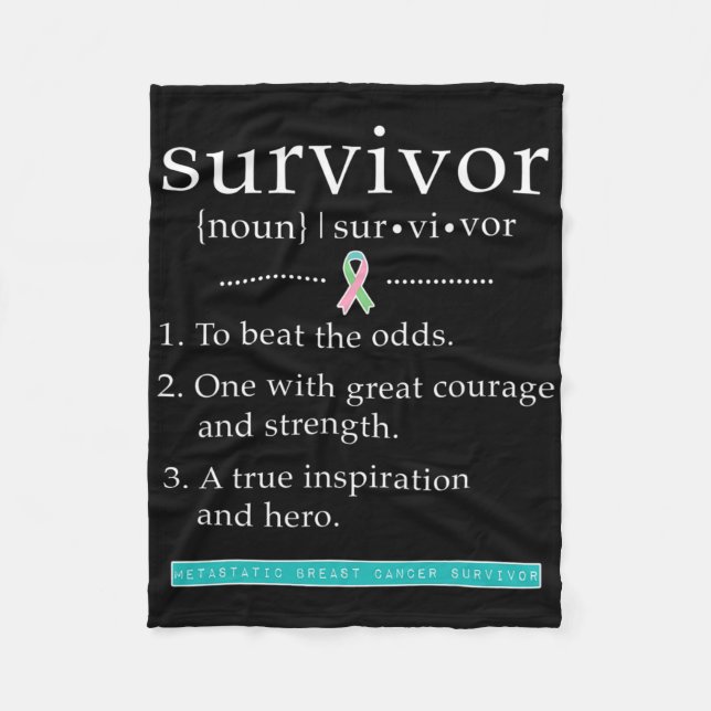 Cobertor De Velo Sobrevivência metastática do câncer da mama (Frente)