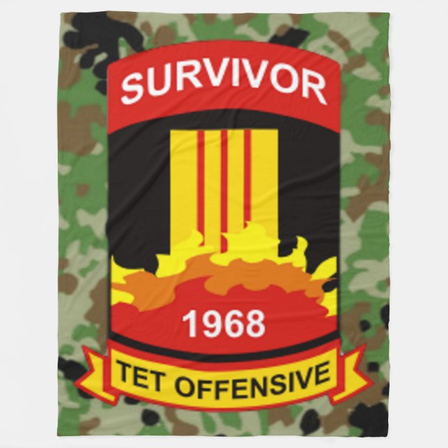 COBERTOR DE VELO SOBREVIVENTE DE 1968, TET OFFENSIVE (Frente)