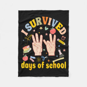 Cobertor De Velo Sobrevivi 67 Dias De Escola Língua Americana De Si