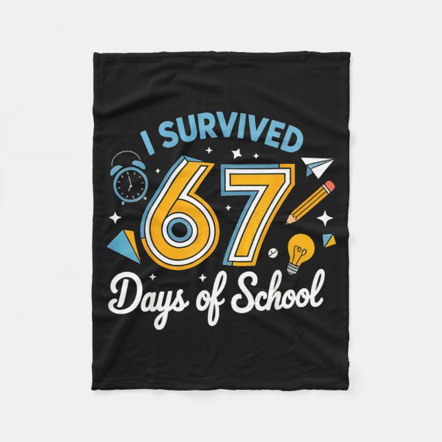 Cobertor De Velo Sobrevivi 67 Dias De Escola Piada Meme Professor (Frente)