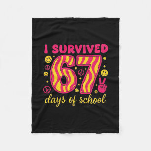 Cobertor De Velo Sobrevivi a 67 Dias de Escola 100 Dias de Brainrot