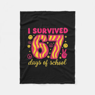 Cobertor De Velo Sobrevivi a 67 Dias de Escola 100 Dias de Brainrot