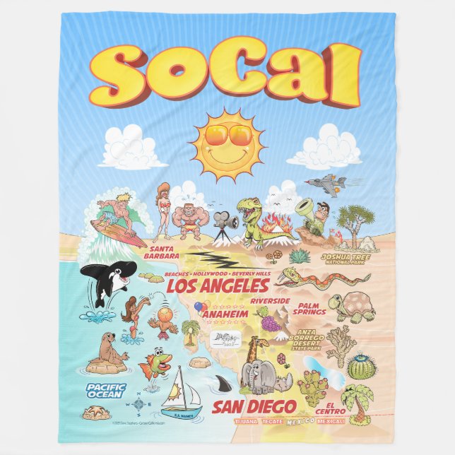 Cobertor De Velo SoCal Fleece Blanket (Frente)