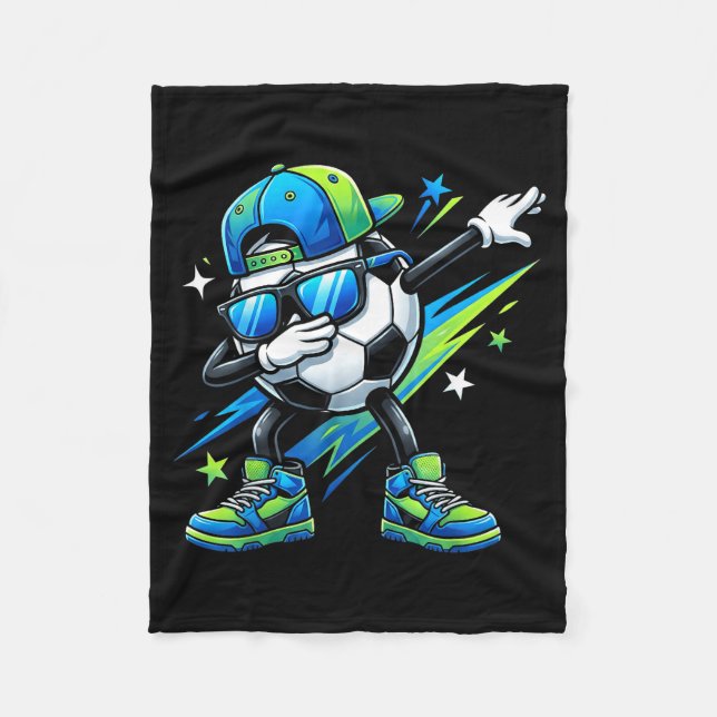 Cobertor De Velo Soccer Dabbing Srts Cool Boys Girls Game Day Srt  (Frente)