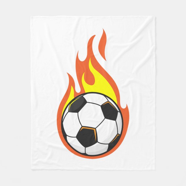 Cobertor De Velo Soccer on Fire (Frente)