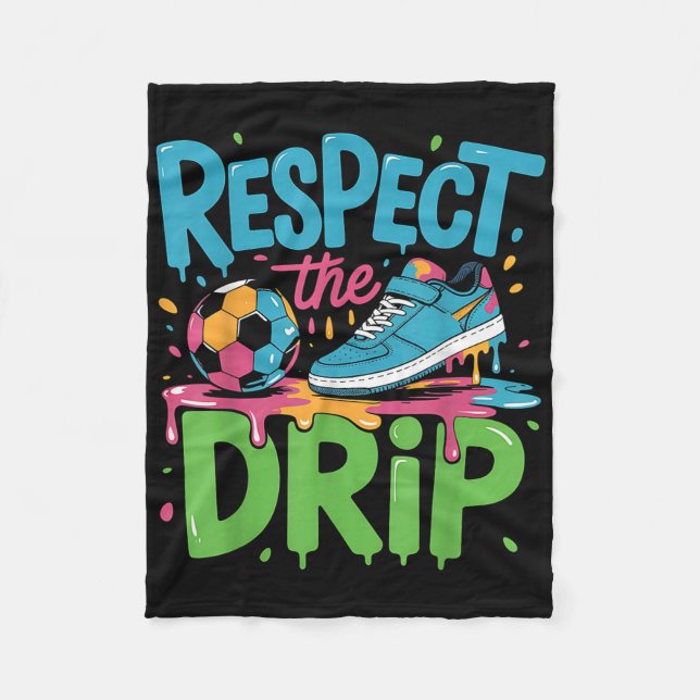 Cobertor De Velo Soccer Respect Drip Funny Graffiti Sneakerhead Kic (Frente)