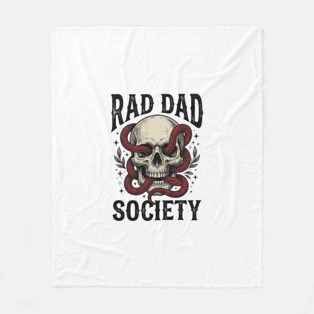 Cobertor De Velo Sociedade Rad Dad Design de Camisa com Caveira e C (Frente)