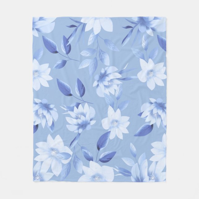 Cobertor De Velo Soft Beige Flower Throw Blanket for Sofa & Bed (Frente)