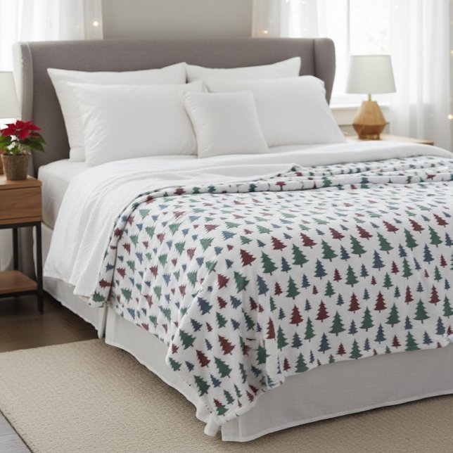 Cobertor De Velo Soft Blanket with Pine Print - Warmth and Style (Criador carregado)
