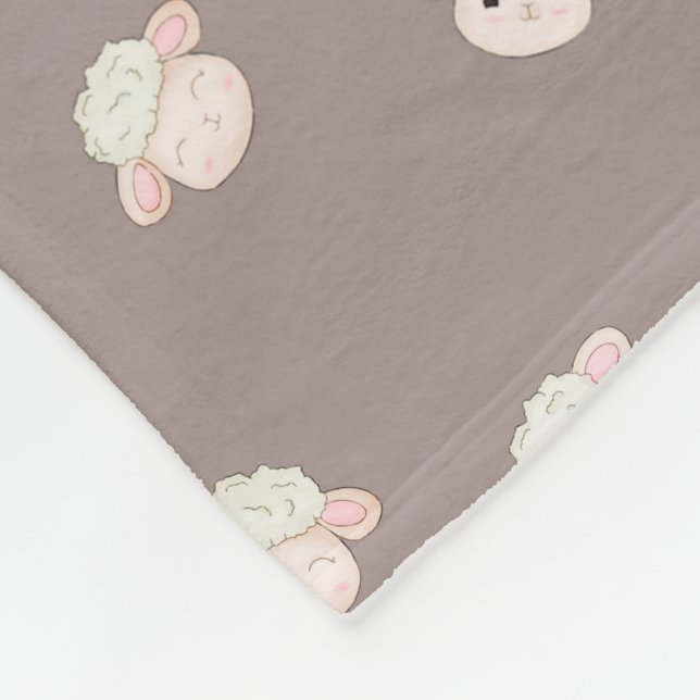 Cobertor De Velo Soft Neutral Sheep Baby Blanket - Cute Nursery (Quina)