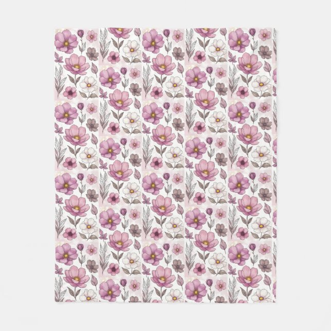 Cobertor De Velo Soft Pastel Anemone Floral Collection (Frente)