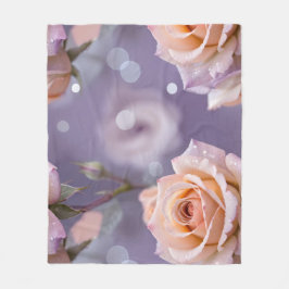 Cobertor De Velo Soft Pastel Roses In Shades Of Peach And Pale Pink