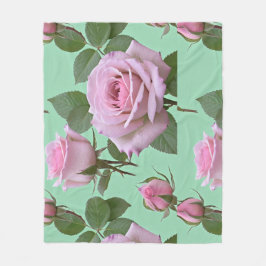 Cobertor De Velo Soft Pink Roses With Subtle Lavender Highlights 