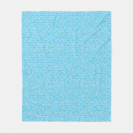 Cobertor De Velo Soft Sky Blue & White Watercolor Ditsy Floral Patt