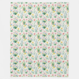 Cobertor De Velo soft watercolor windflowers