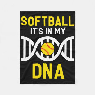 Cobertor De Velo Softball É Meu Dna Engraçado Softball Jogador Apan