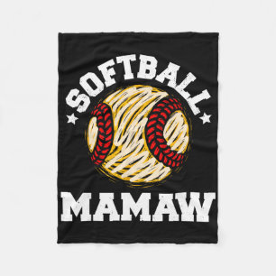 Cobertor De Velo Softball Mamaw Angustiado Vintage Engraçado Avó Ga