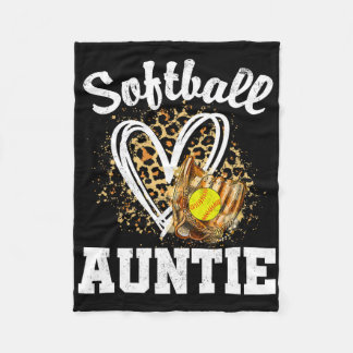 Cobertor De Velo Softll Auntie Leopard Heart Matching Family 