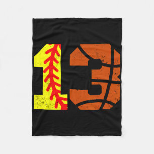 Cobertor De Velo Softll Sketll Número 13 Jersey Engraçado Aniversár