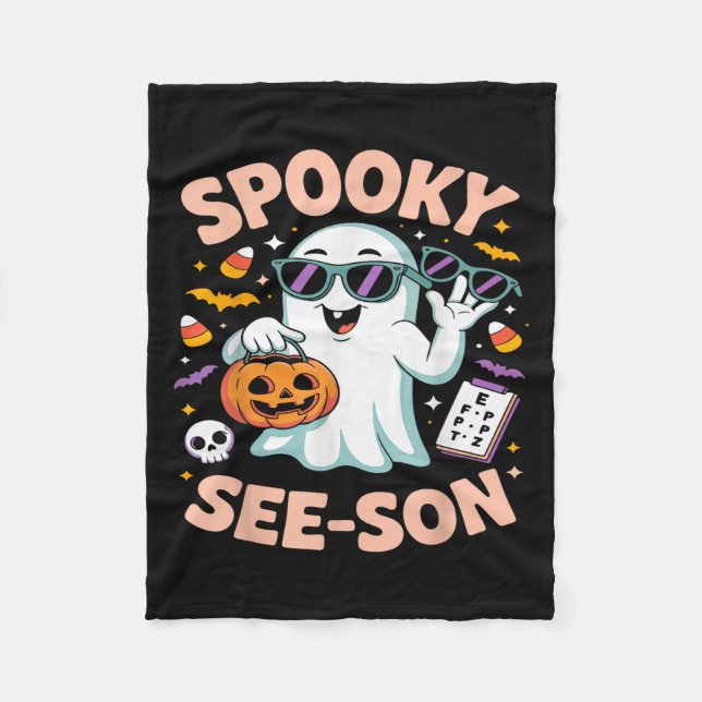Cobertor De Velo Soky Ver Son Optometry Engraçado Fantasma Hallowee (Frente)