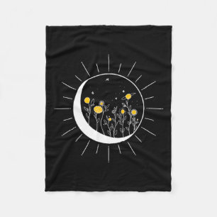 Cobertor De Velo Sol Lua Solar Eclipse Flor Planetas Funerários