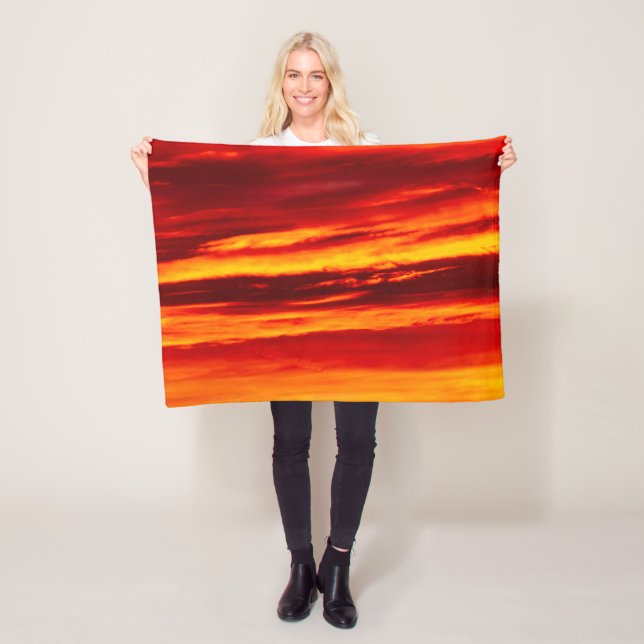 Cobertor De Velo Sol vermelho brilhante (In Situ)