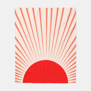 Cobertor De Velo Sol Vermelho e Raios Sol Minimizados