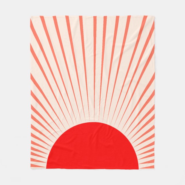 Cobertor De Velo Sol Vermelho e Raios Sol Minimizados (Frente)