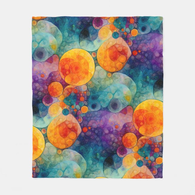 Cobertor De Velo Solar Drift Vibrant Fractal Art Abstract Pattern (Frente)