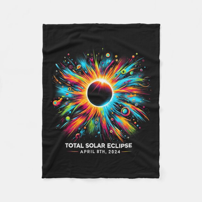 Cobertor De Velo Solar Eclipse 2024 04.08.24 Eclipse Mens Womens Ki (Frente)