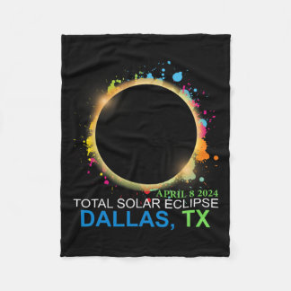 Cobertor De Velo Solar Eclipse 2024 Dallas Texas - Totalidade Color